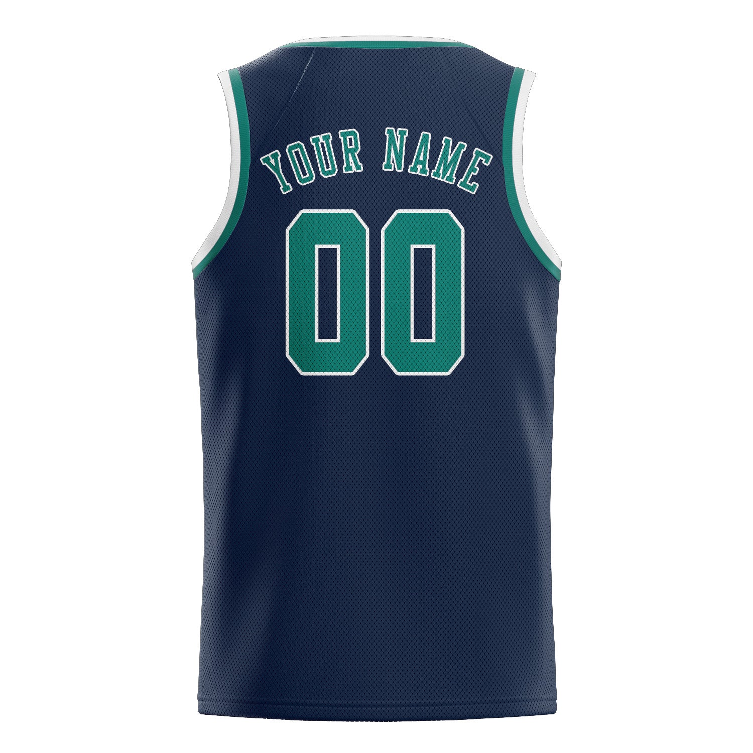 Benutzerdefiniertes Professionelles Marineblau Blaugrün Basketballtrikot