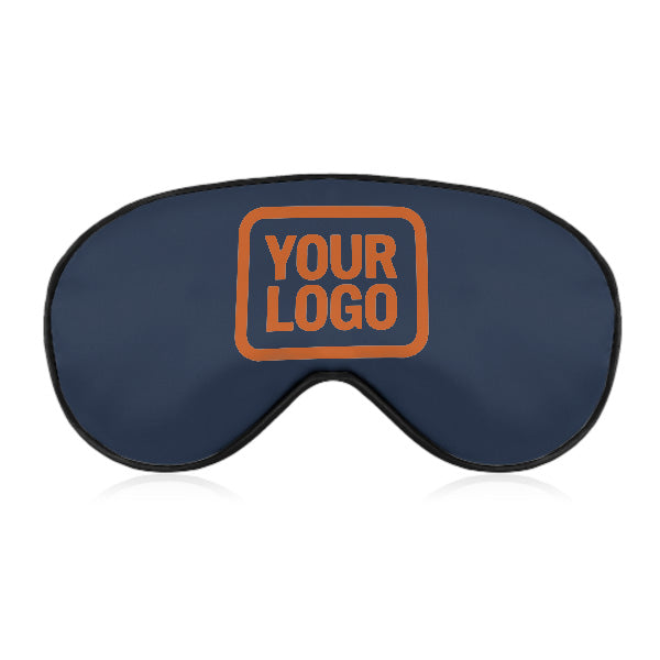 Maßgeschneidertes Marineblau Orange Schlafmaske