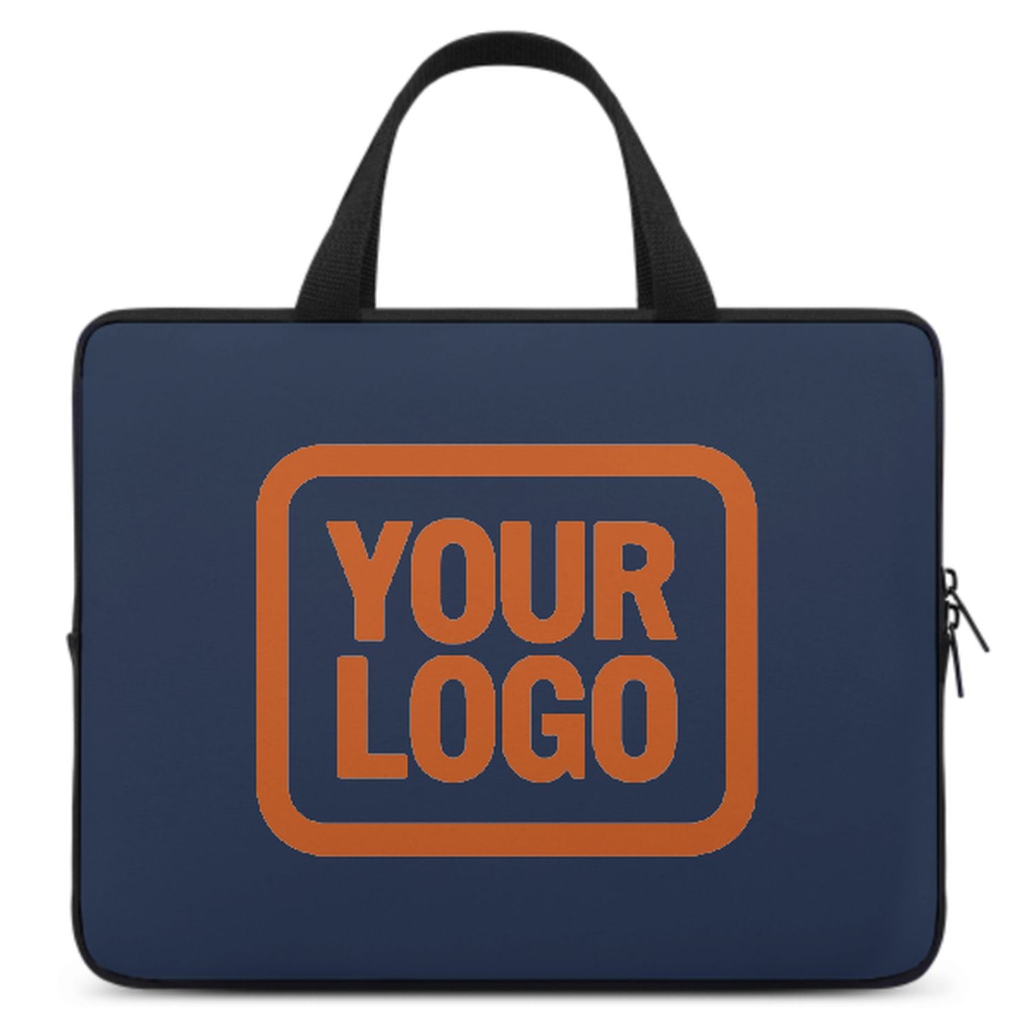 Maßgeschneidertes Marineblau Orange Laptop Tasche
