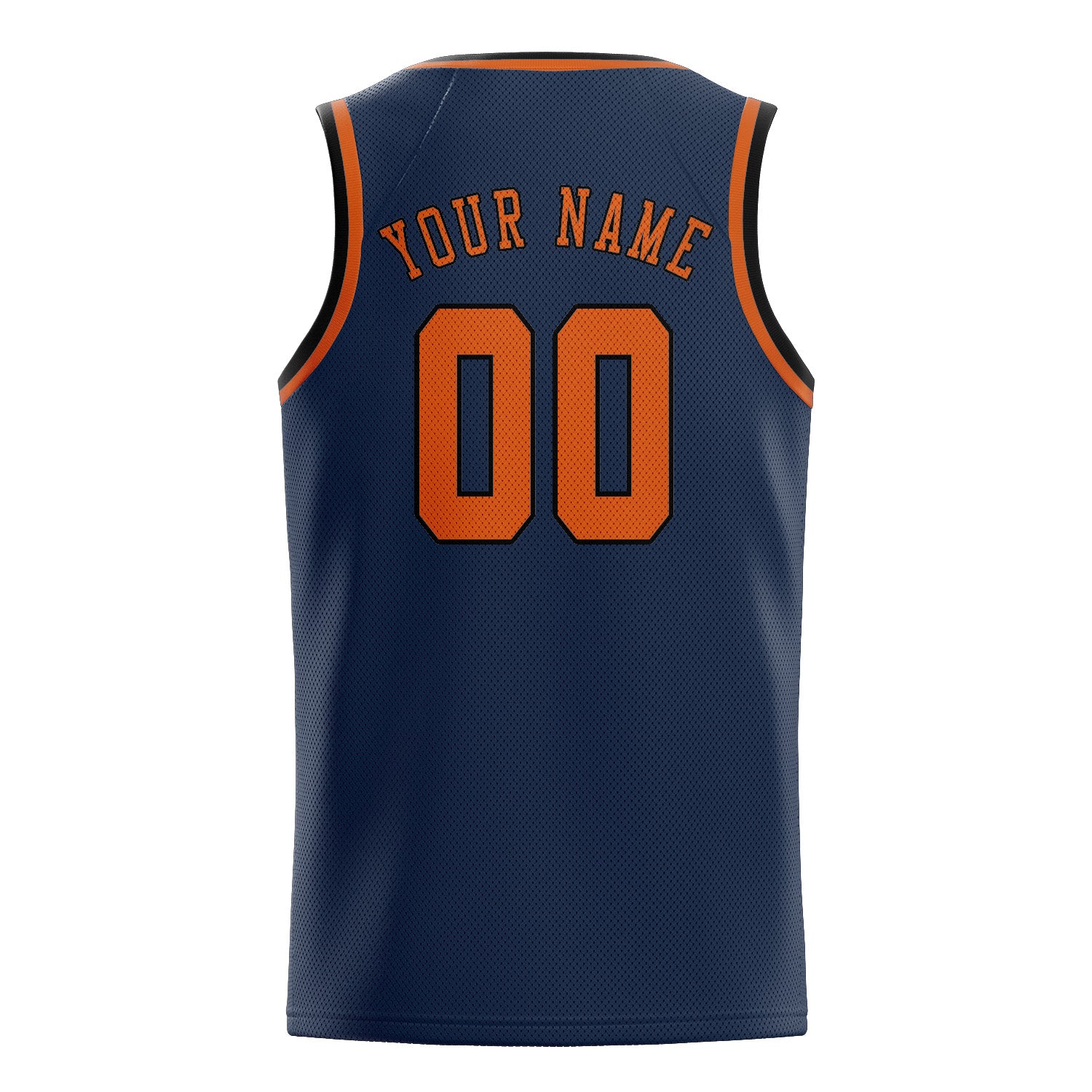 Benutzerdefiniertes Professionelles Marineblau Orange Basketballtrikot