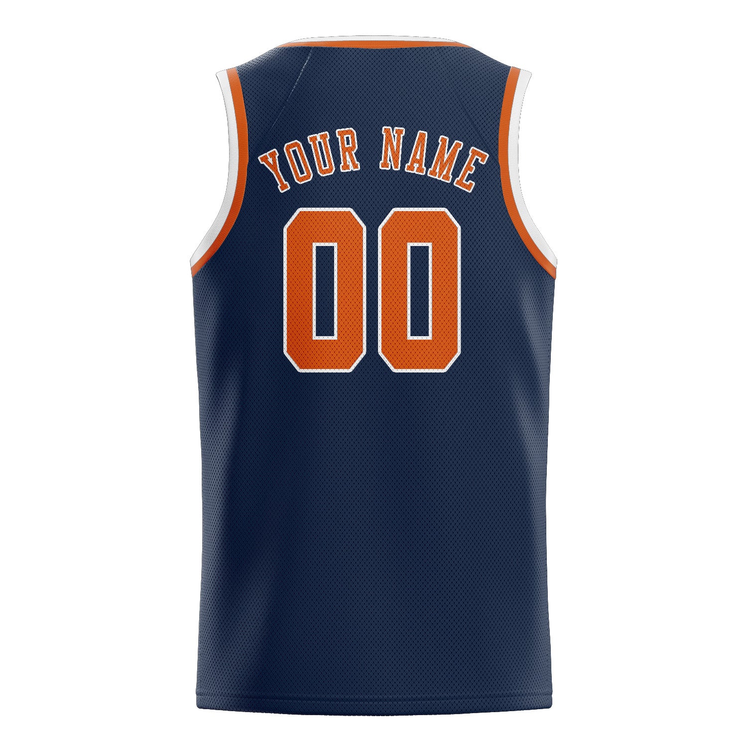 Benutzerdefiniertes Professionelles Marineblau Orange Basketballtrikot