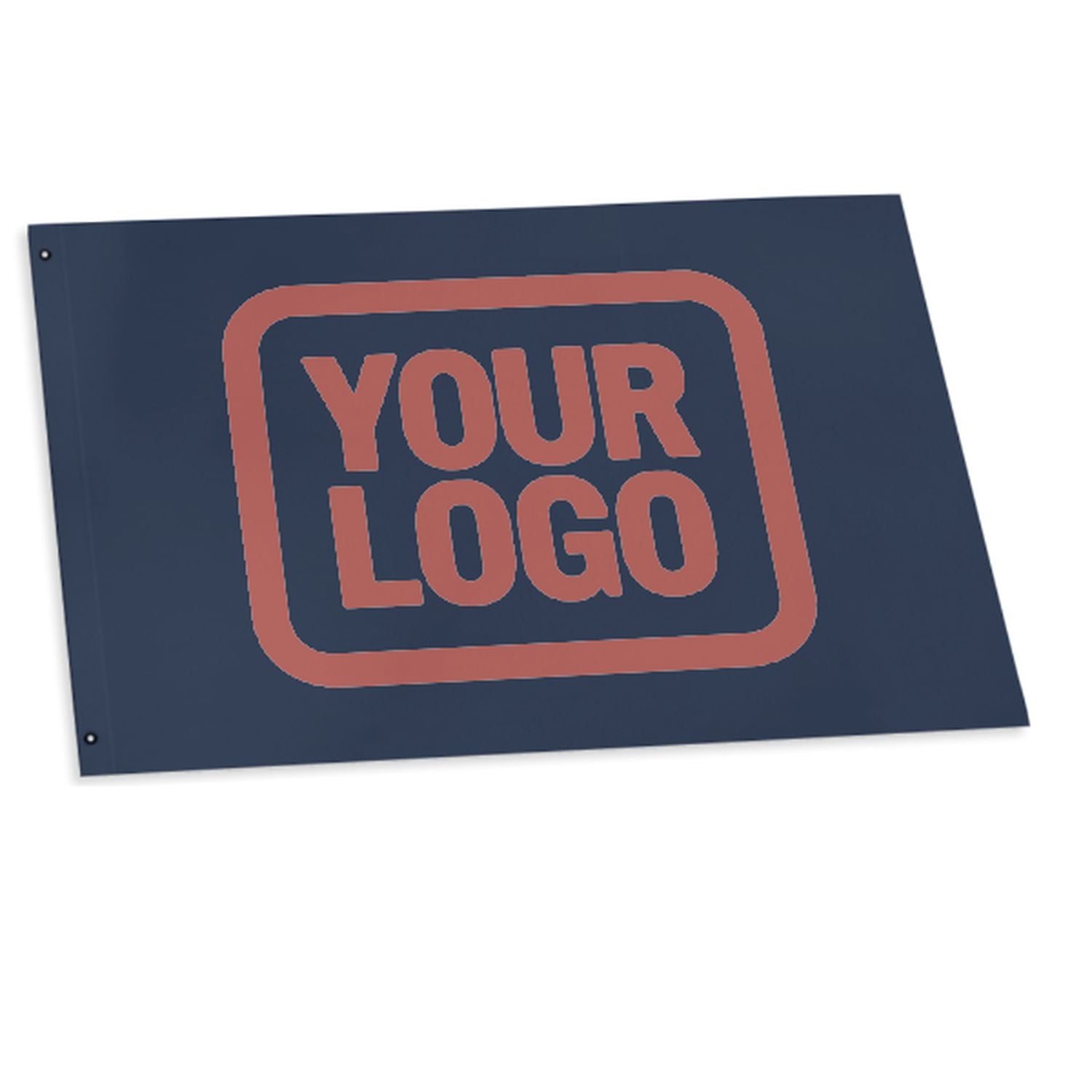 Bandiera personalizzata con rosa in rame blu navy
