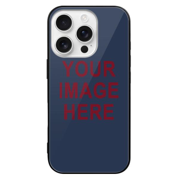 Custodia per telefono personalizzata blu navy e rosso cremisi