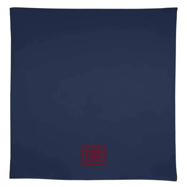 Tovaglia quadrata personalizzata blu navy con rose in rame