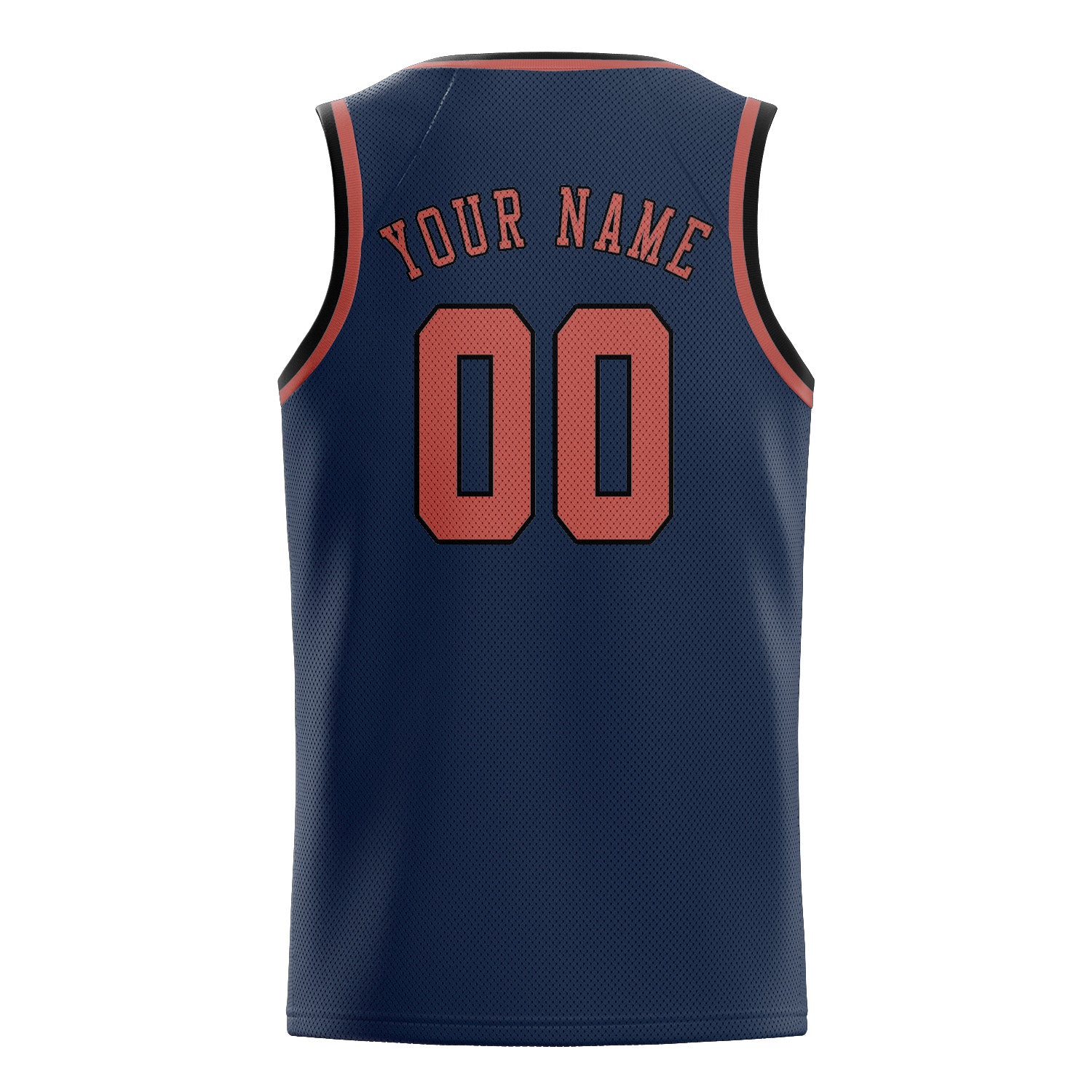 Benutzerdefiniertes Professionelles Marineblau Kupferrose Basketballtrikot