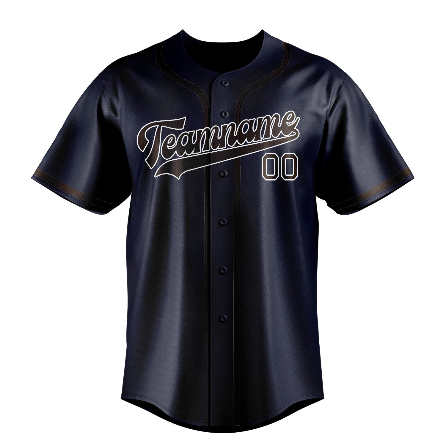 Benutzerdefiniertes Professionelles Stahlblau Braun Baseballtrikot