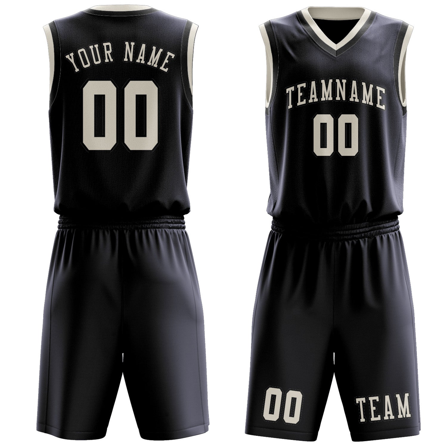 Benutzerdefiniertes Professionelles Stahlblau Beige Basketballtrikot-Set