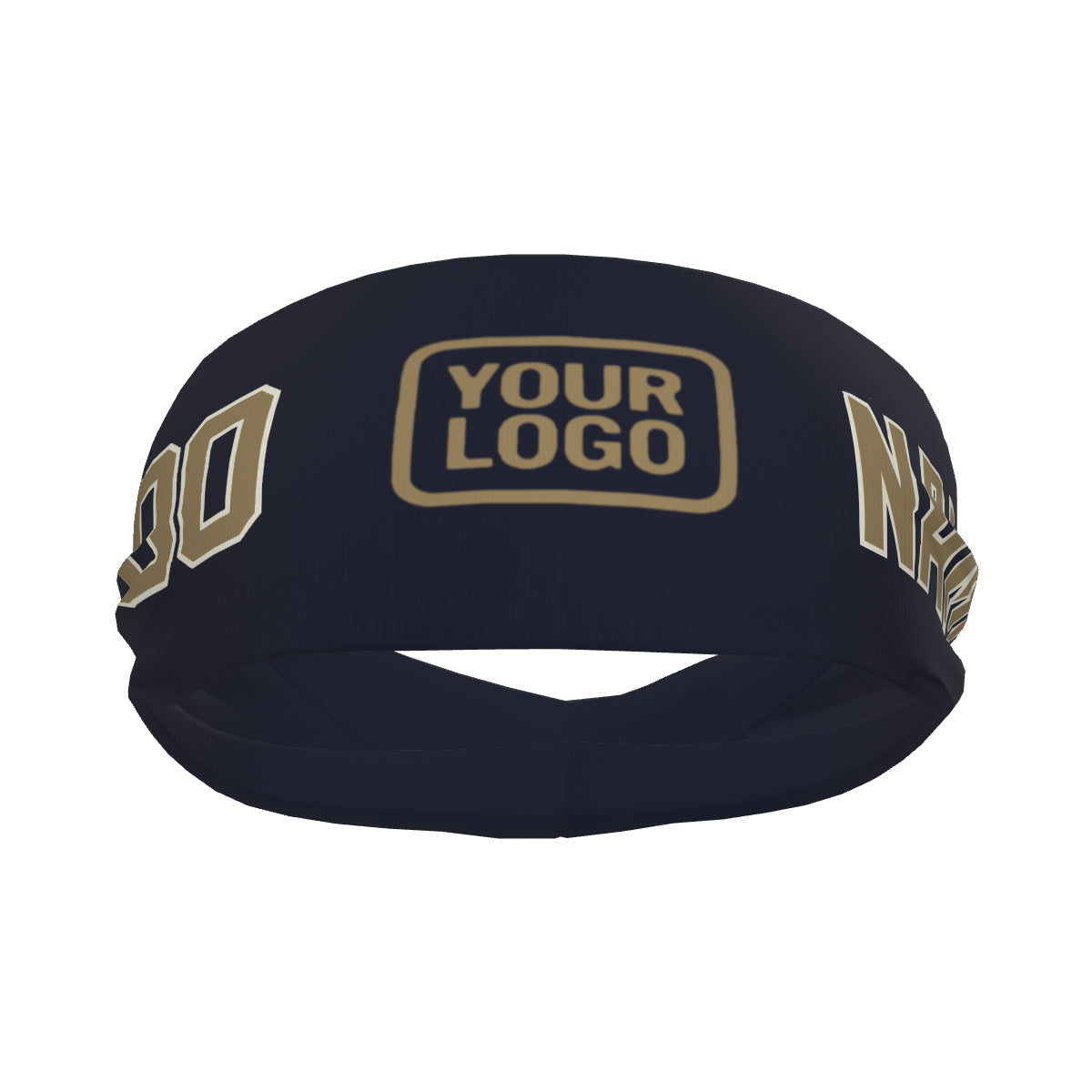 Maßgeschneidertes Stahlblau Hellkhaki Sport Stirnband