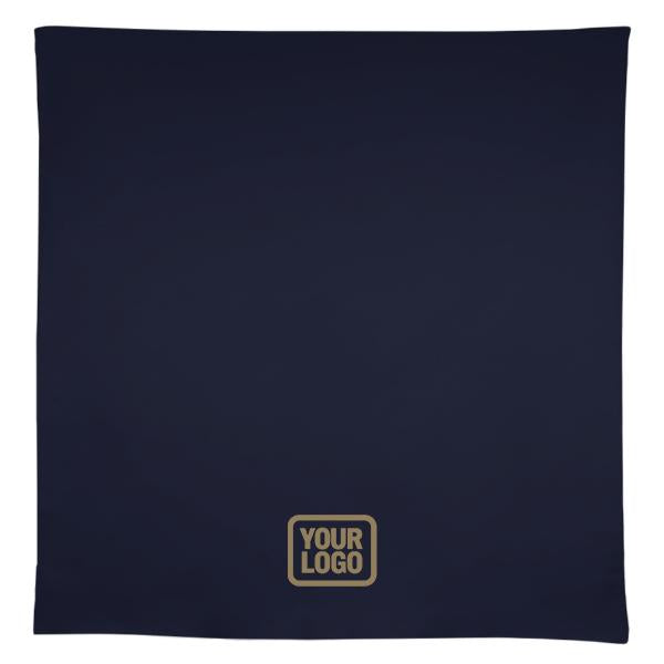 Tovaglia quadrata beige blu acciaio su misura