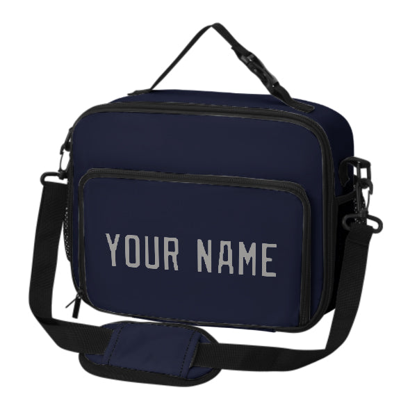 Maßgeschneidertes Stahlblau Gray Lunch-Tasche