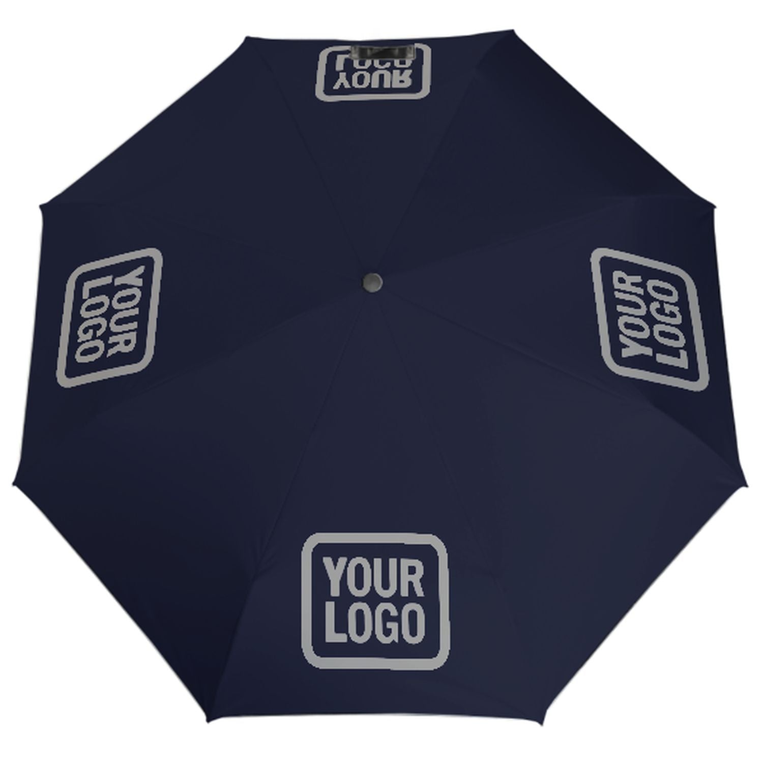 Maßgeschneidertes Stahlblau Grau Automatik-Regenschirm