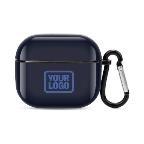 Maßgeschneidertes Stahlblau Himmelblau AirPods-Hülle (3. Generation)
