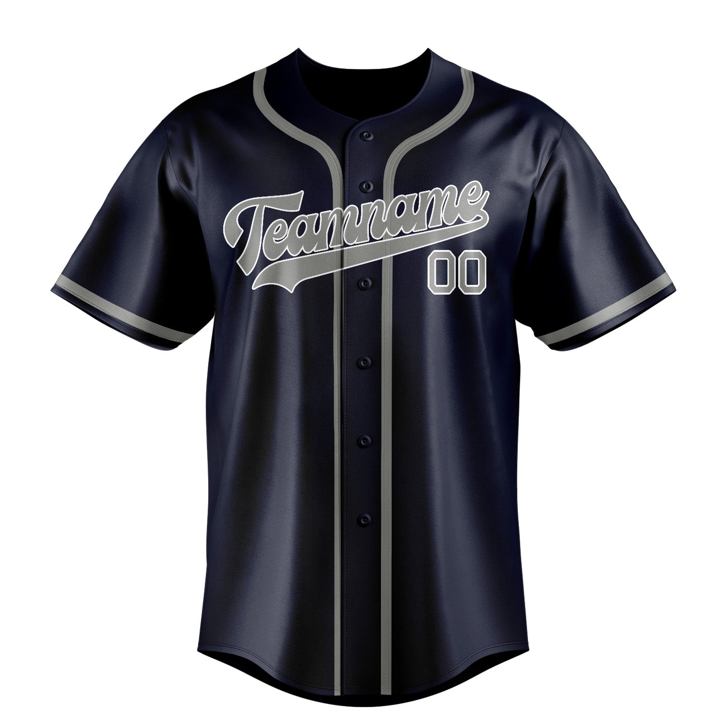 Benutzerdefiniertes Professionelles Stahlblau Grau Baseballtrikot