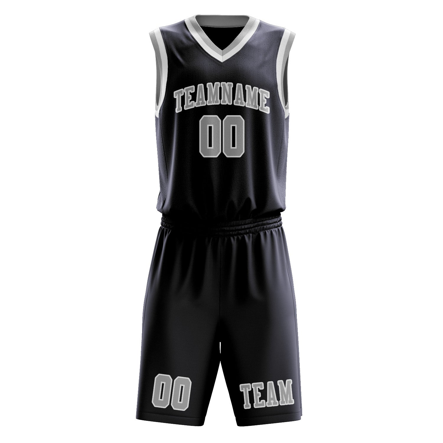 Benutzerdefiniertes Professionelles Stahlblau Grau Basketballtrikot-Set