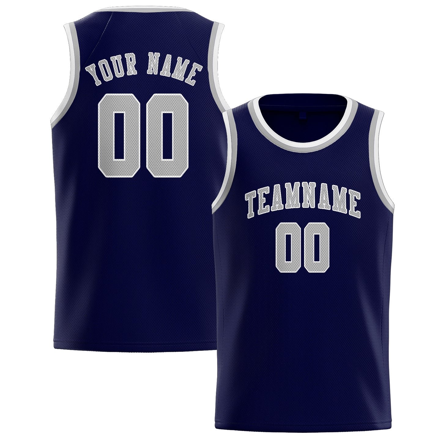Benutzerdefiniertes Professionelles Stahlblau Grau Basketballtrikot