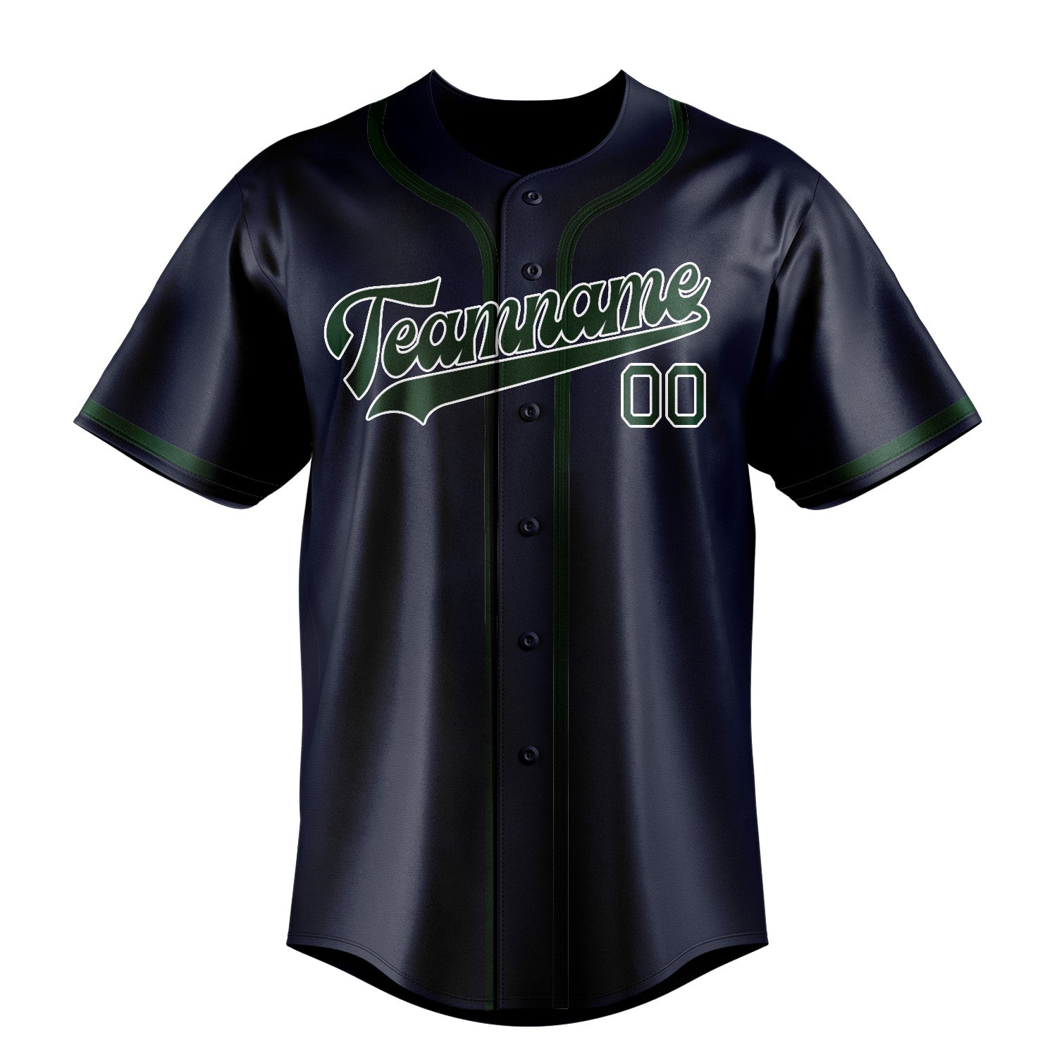 Benutzerdefiniertes Professionelles Stahlblau Moosgrün Baseballtrikot