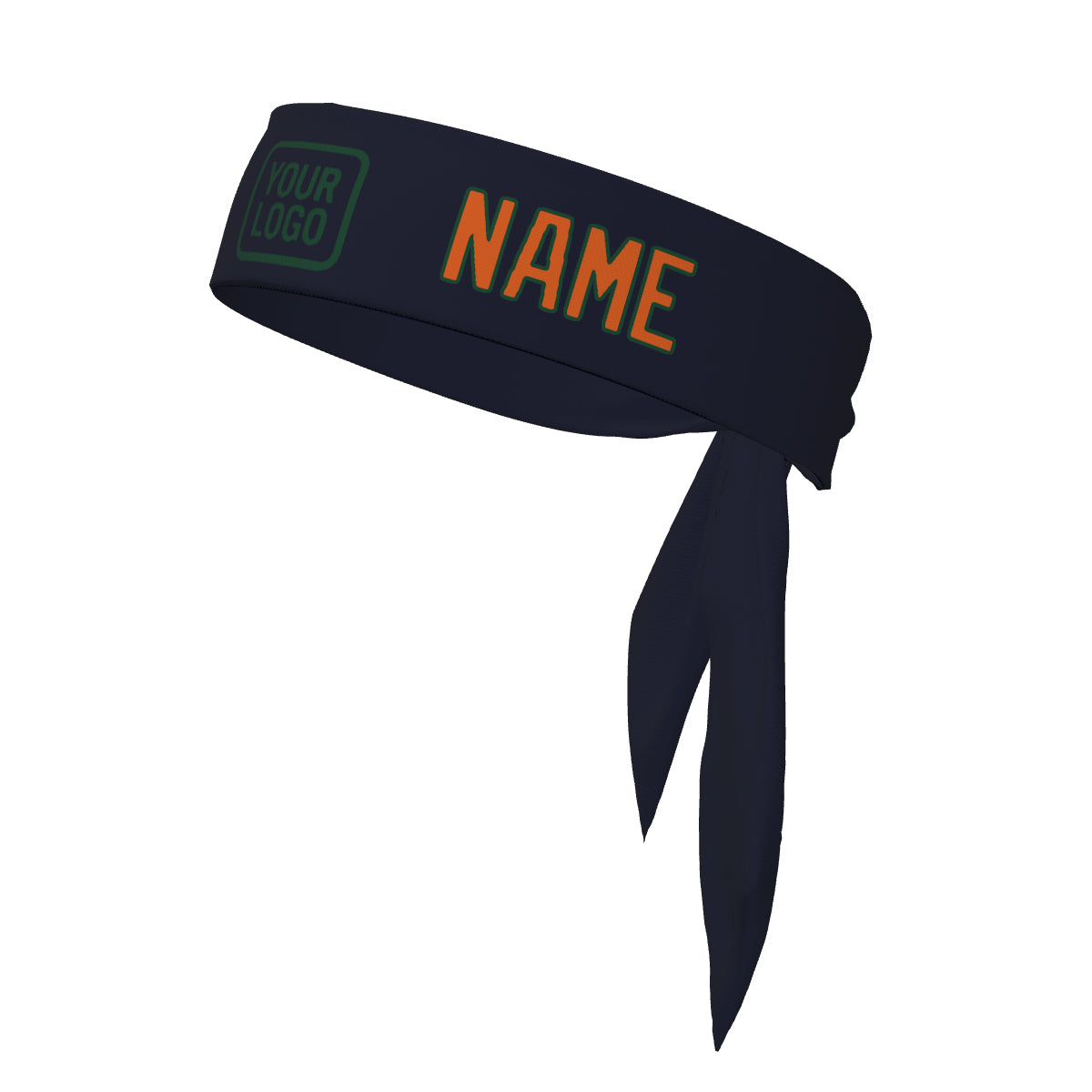 Maßgeschneidertes Stahlblau Orange Stirnband