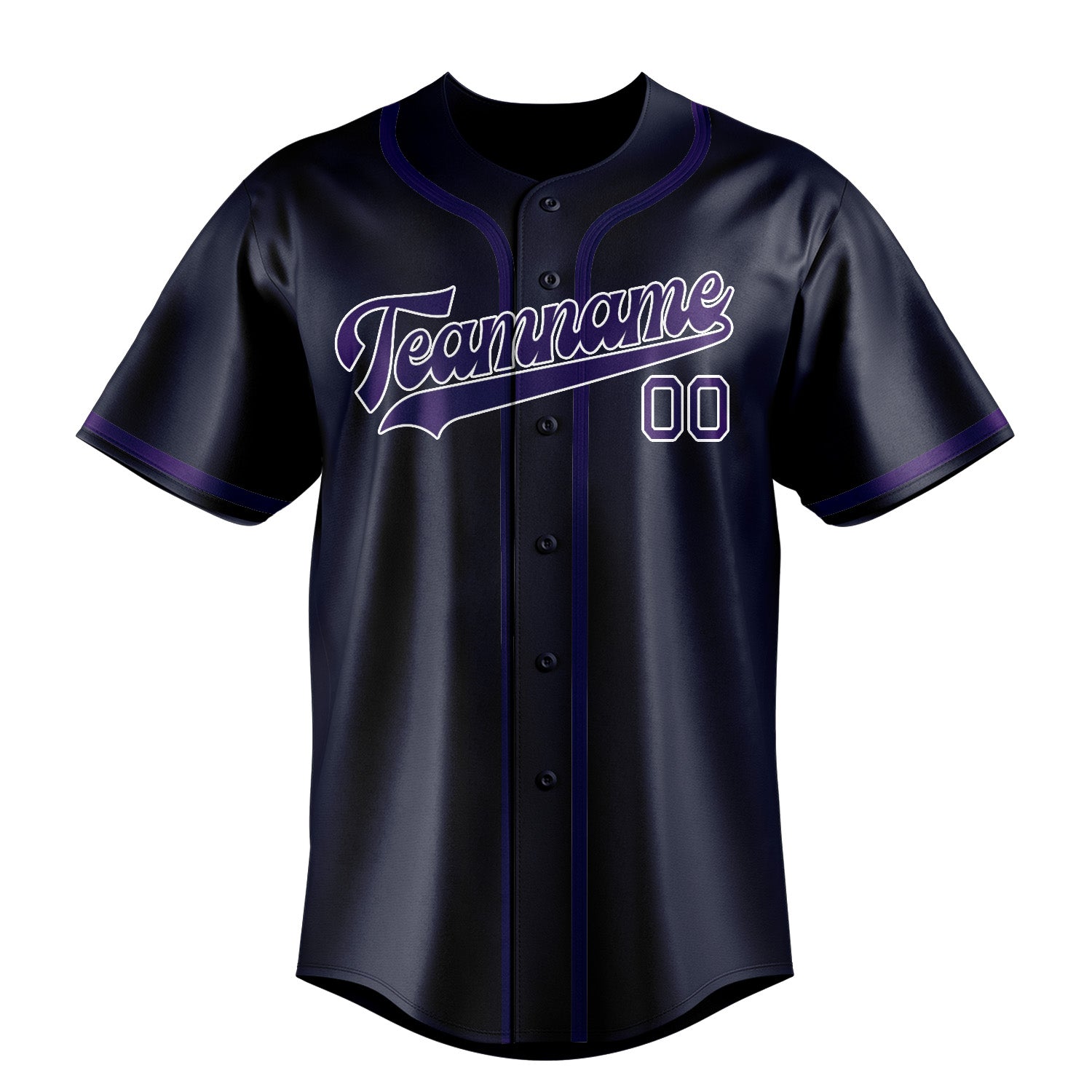 Benutzerdefiniertes Professionelles Stahlblau Lila Baseballtrikot