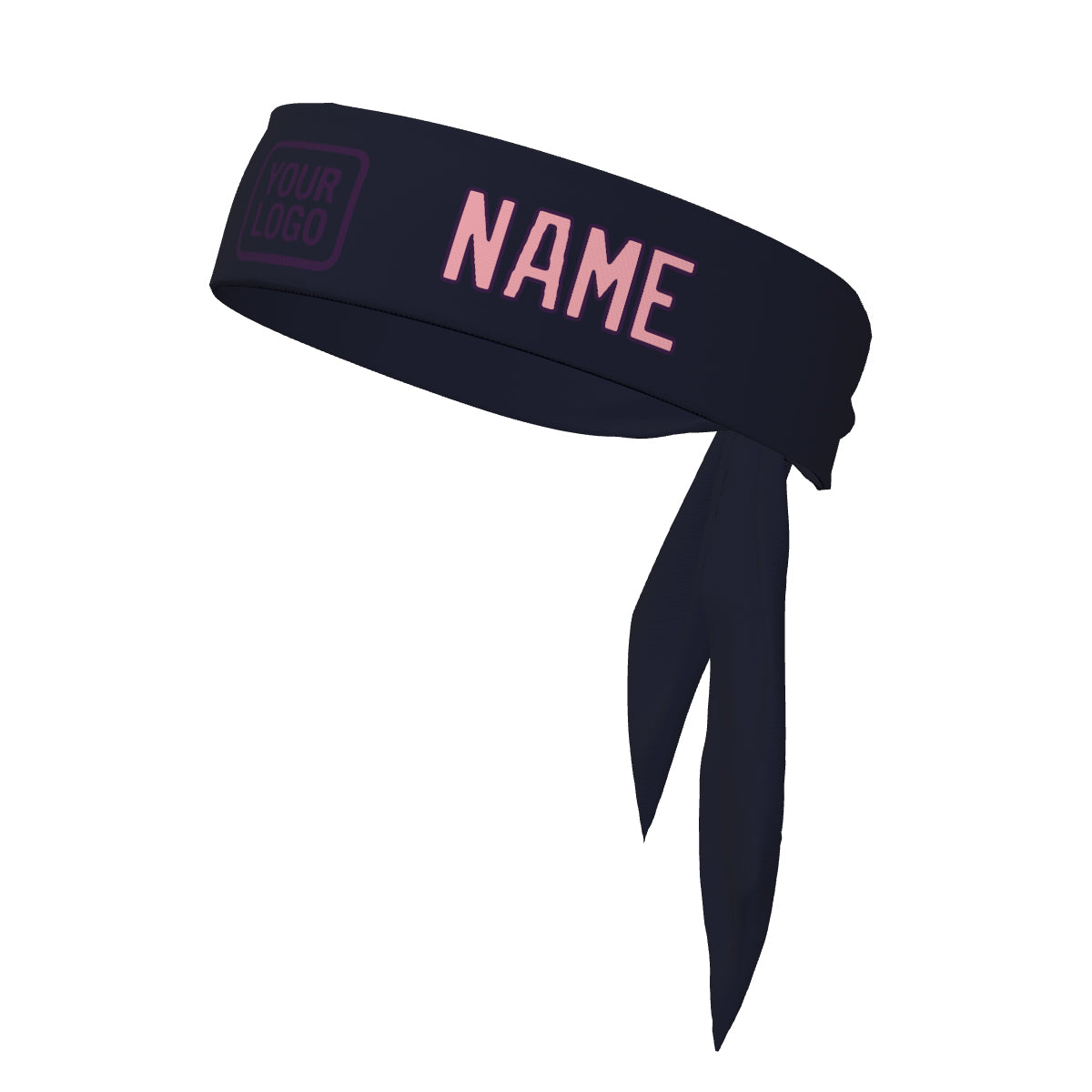 Maßgeschneidertes Stahlblau Rosa Stirnband