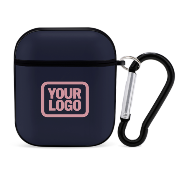 Maßgeschneidertes Stahlblau Rosa AirPods-Hülle