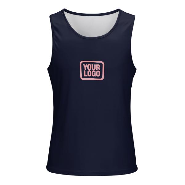 Maßgeschneidertes Stahlblau Rosa Herren Tanktop