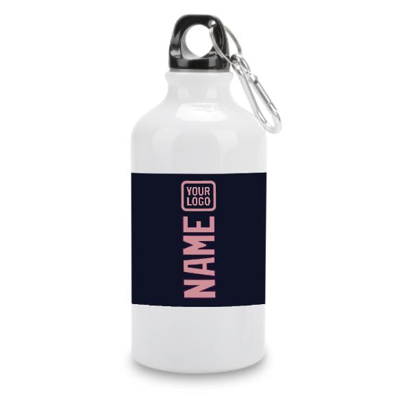 Maßgeschneidertes Stahlblau Rosa Sportflasche
