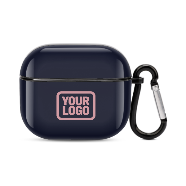 Maßgeschneidertes Stahlblau Rosa AirPods-Hülle (3. Generation)