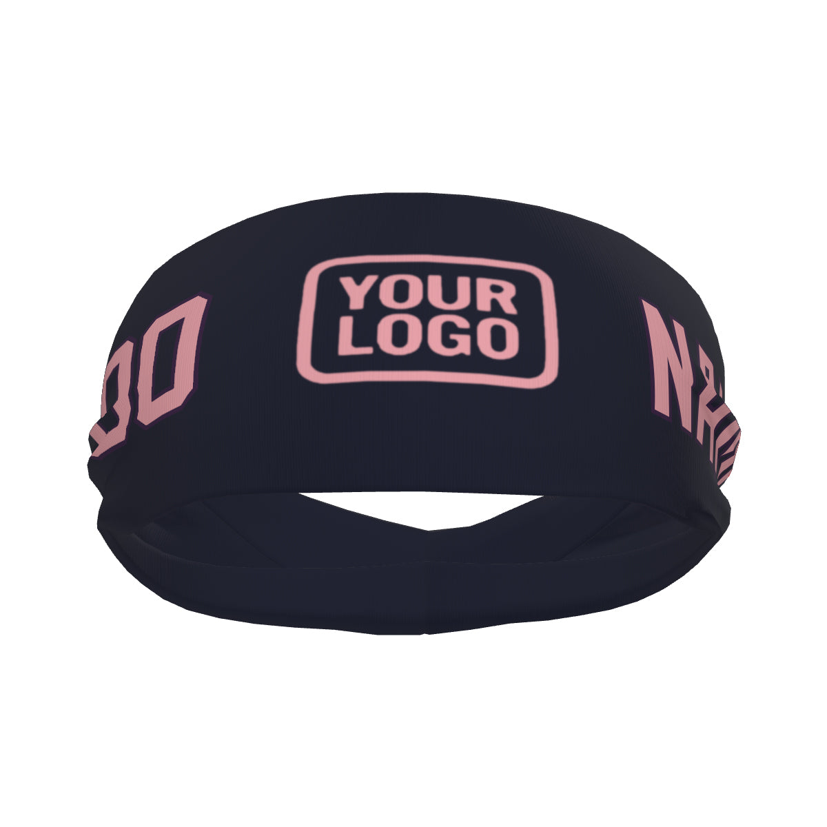 Maßgeschneidertes Stahlblau Rosa Sport Stirnband