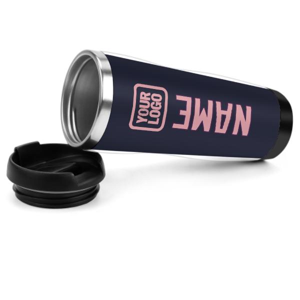 Maßgeschneidertes Stahlblau Rosa Edelstahlbecher