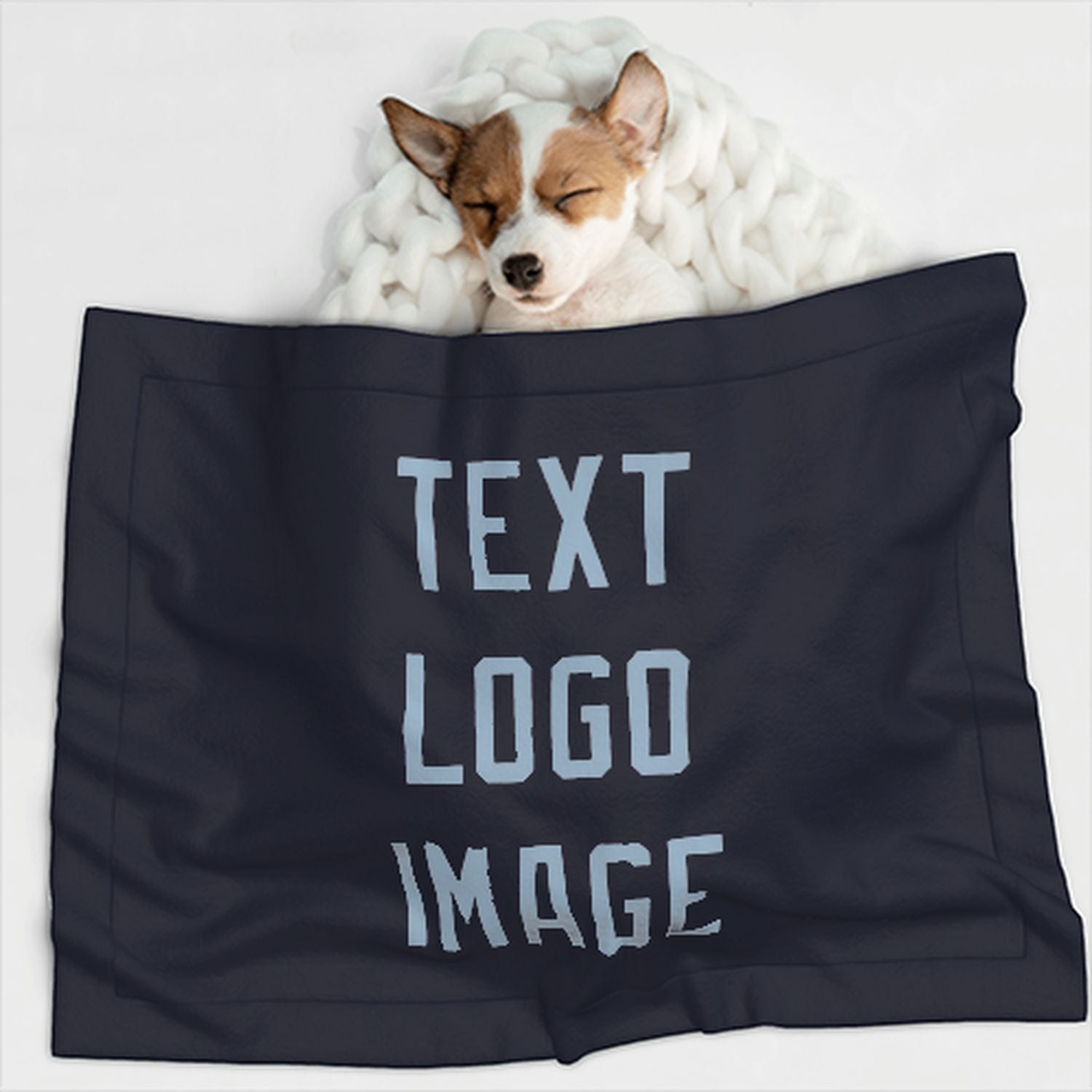 Coperta per animali domestici blu acciaio personalizzata