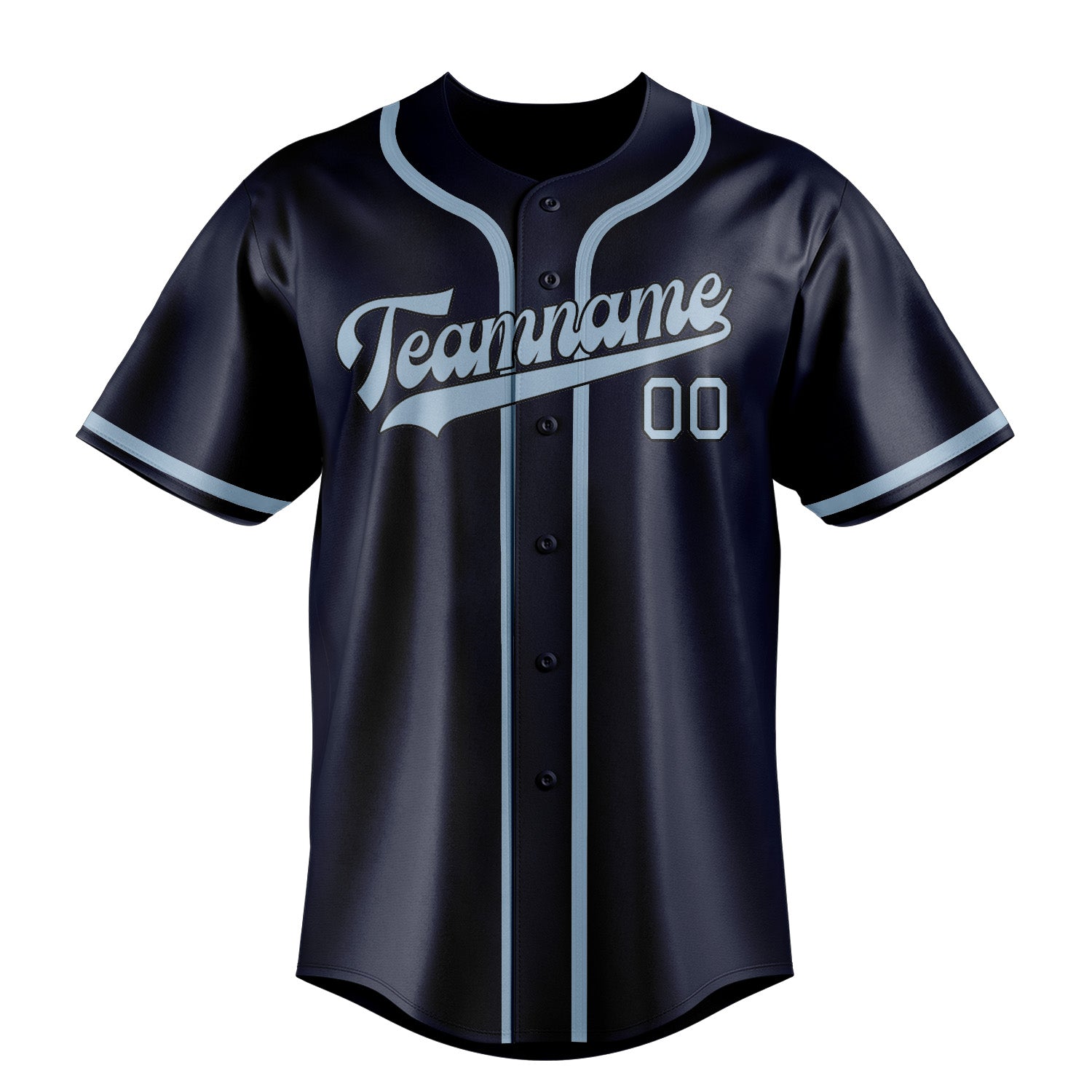 Benutzerdefiniertes Professionelles Stahlblau Hellblau Baseballtrikot
