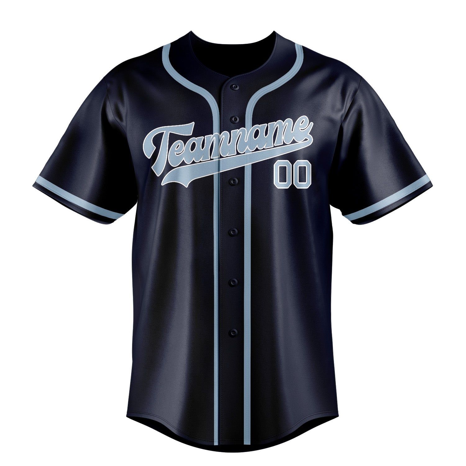 Benutzerdefiniertes Professionelles Stahlblau Hellblau Baseballtrikot