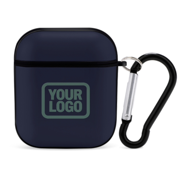 Maßgeschneidertes Stahlblau Blaugrün AirPods-Hülle