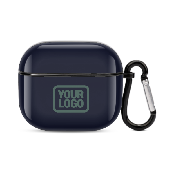 Maßgeschneidertes Stahlblau Blaugrün AirPods-Hülle (3. Generation)