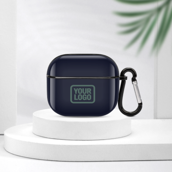 Maßgeschneidertes Stahlblau Blaugrün AirPods-Hülle (3. Generation)