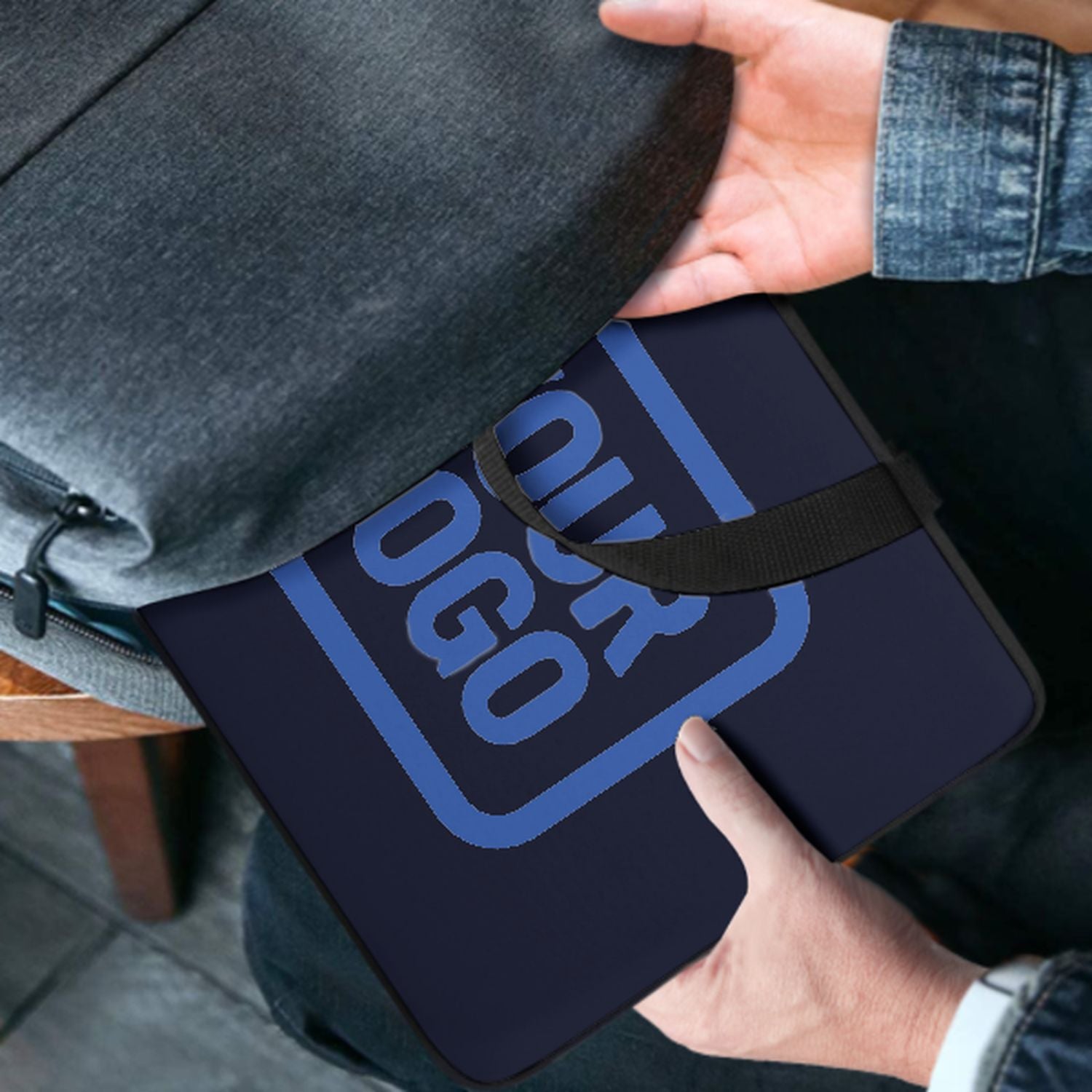 Maßgeschneidertes Stahlblau Sky Blue Laptop Tasche