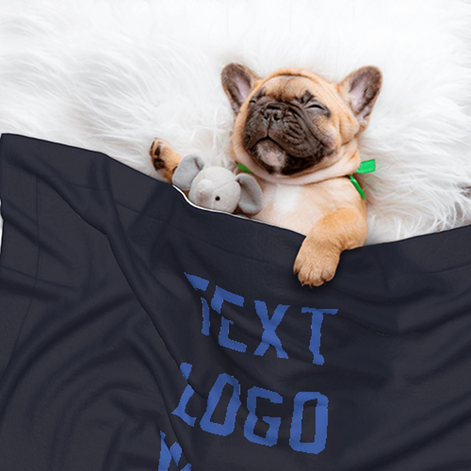 Coperta per animali domestici blu acciaio personalizzata