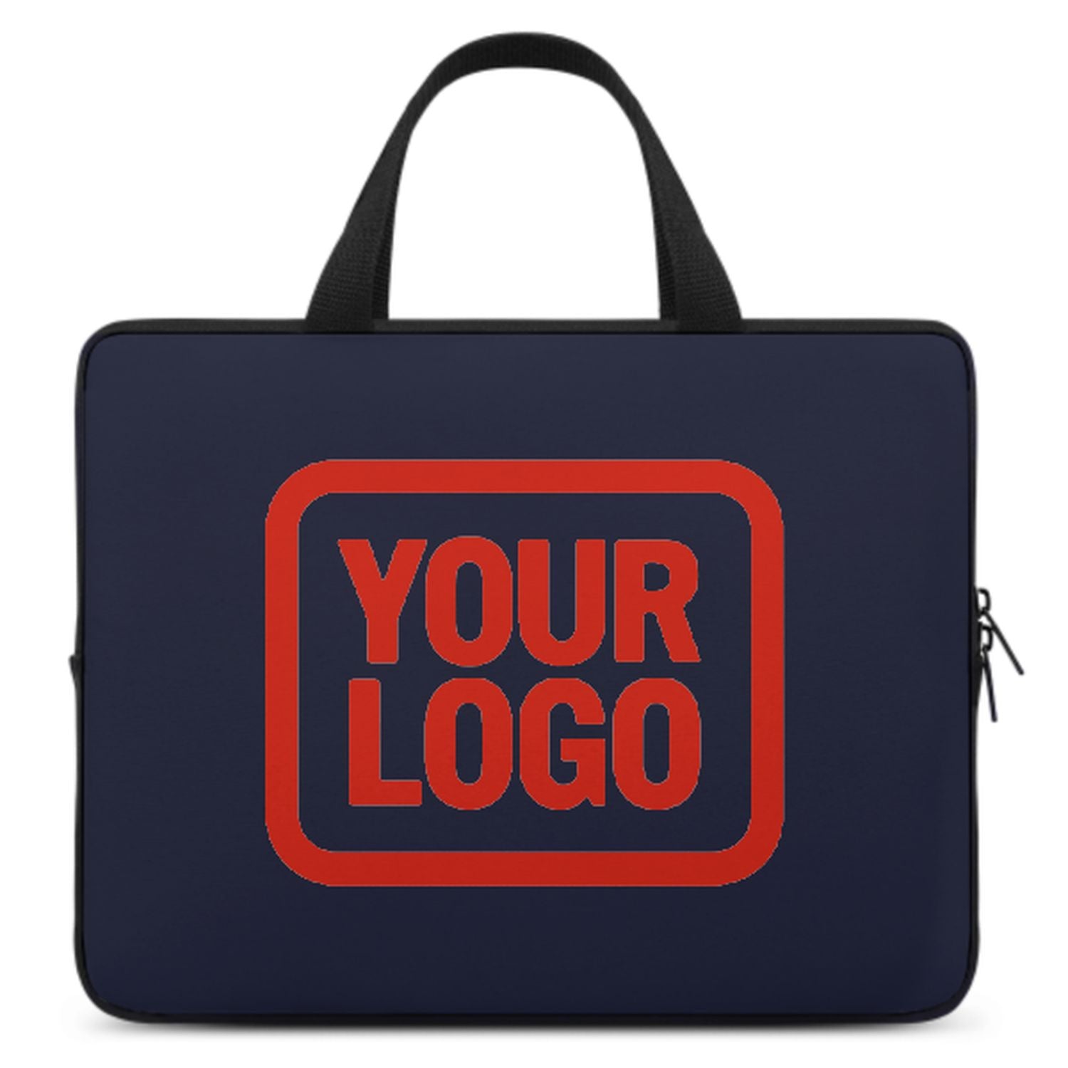 Maßgeschneidertes Stahlblau Orange Red Laptop Tasche