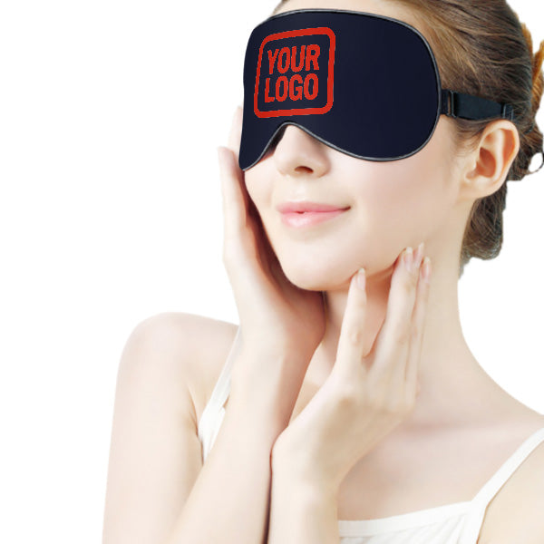 Maßgeschneidertes Stahlblau Orangerot Schlafmaske