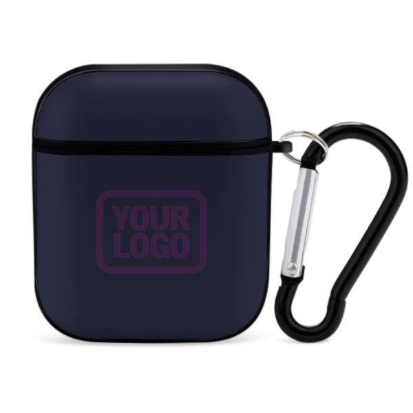 Maßgeschneidertes Stahlblau Lila AirPods-Hülle