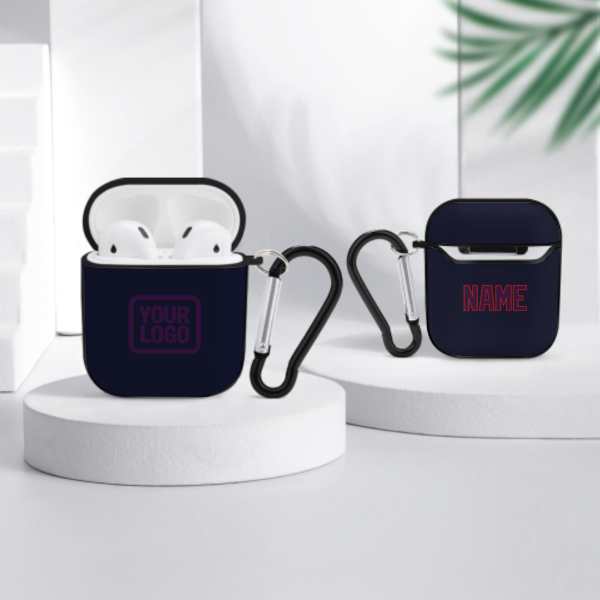 Maßgeschneidertes Stahlblau Lila AirPods-Hülle