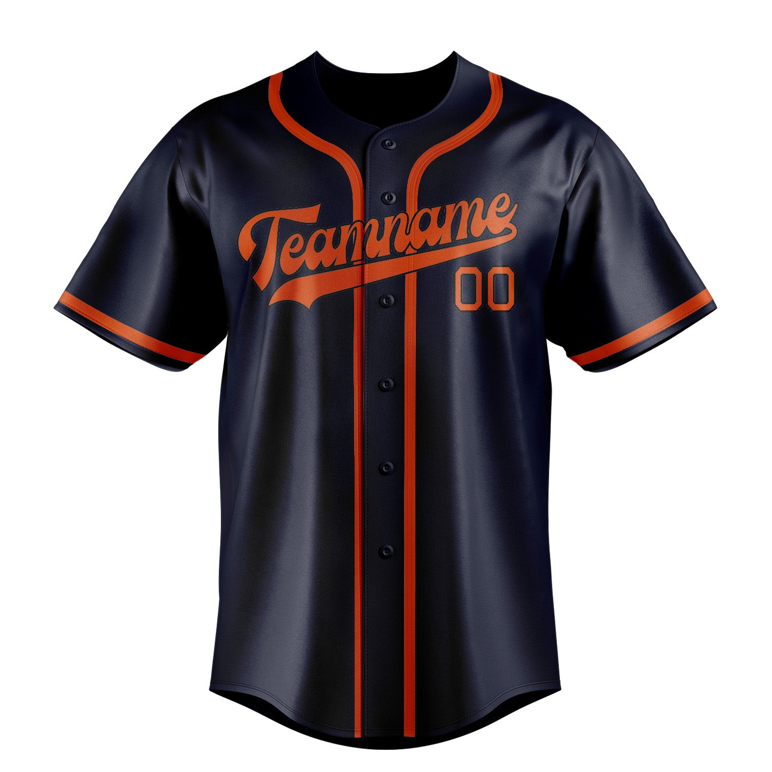 Benutzerdefiniertes Professionelles Stahlblau Orangerot Baseballtrikot