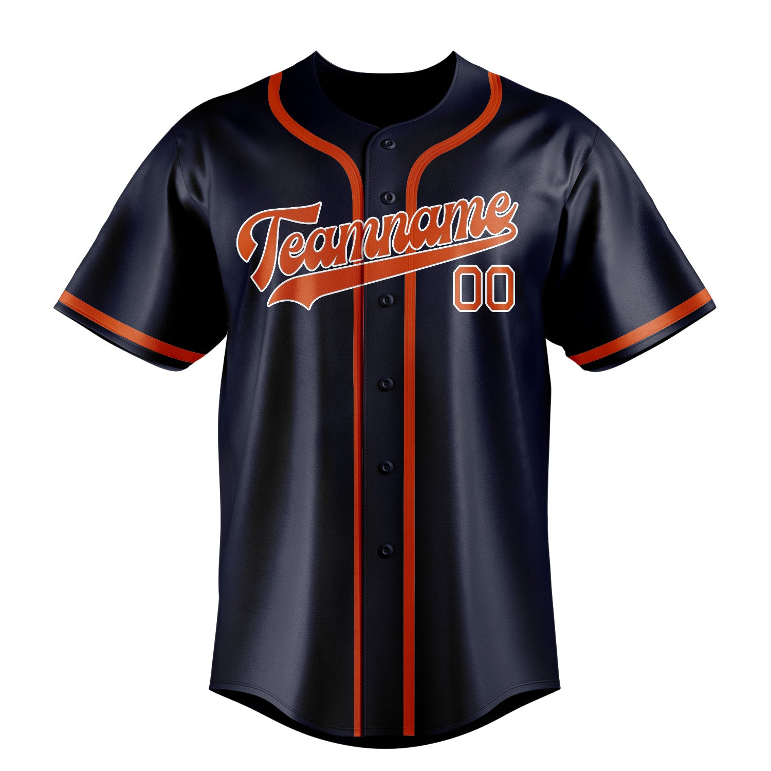 Benutzerdefiniertes Professionelles Stahlblau Orangerot Baseballtrikot