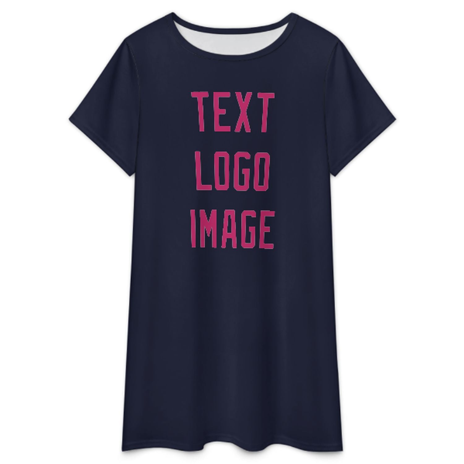 Camicia da notte rosa blu acciaio su misura