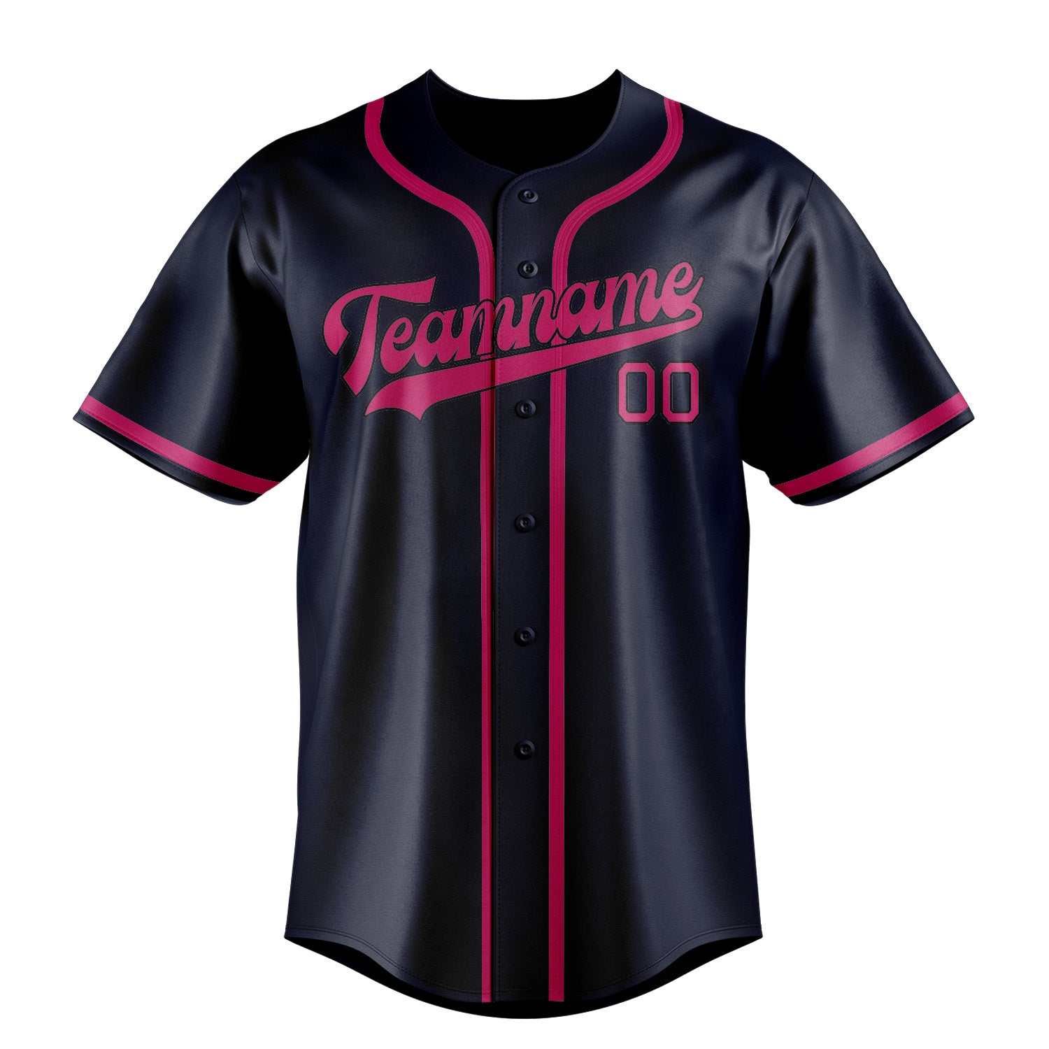 Benutzerdefiniertes Professionelles Stahlblau Rosarot Baseballtrikot