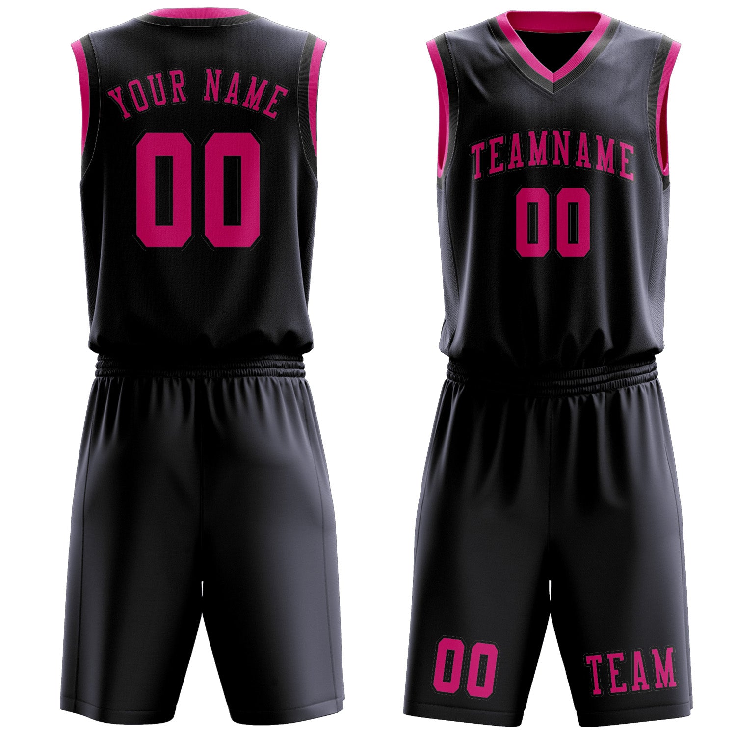 Benutzerdefiniertes Professionelles Stahlblau Rosarot Basketballtrikot-Set