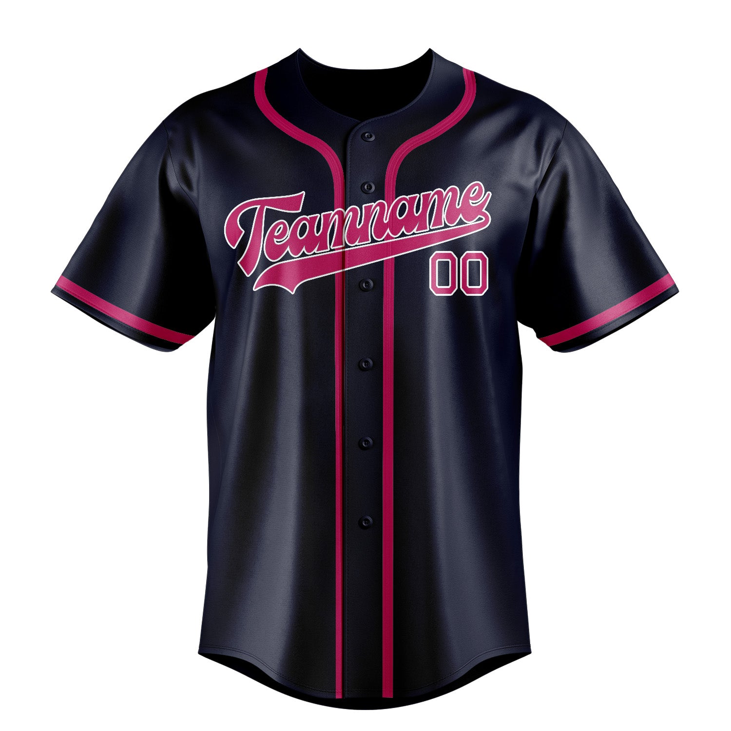 Benutzerdefiniertes Professionelles Stahlblau Rosarot Baseballtrikot