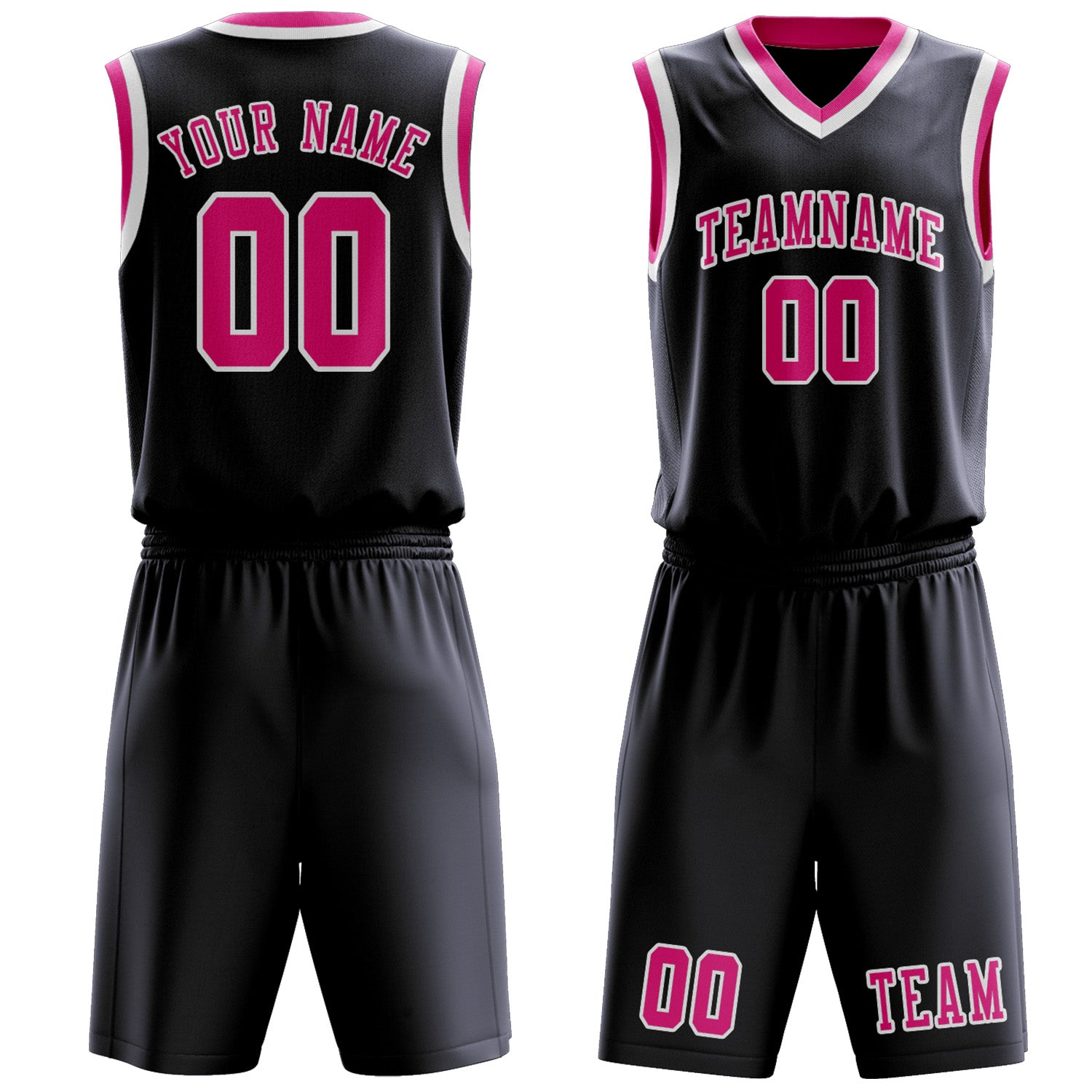 Benutzerdefiniertes Professionelles Stahlblau Rosarot Basketballtrikot-Set