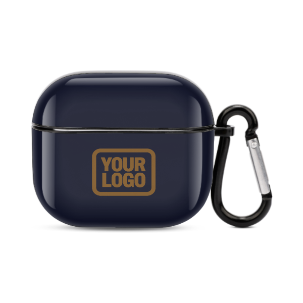 Maßgeschneidertes Stahlblau Khaki AirPods-Hülle (3. Generation)