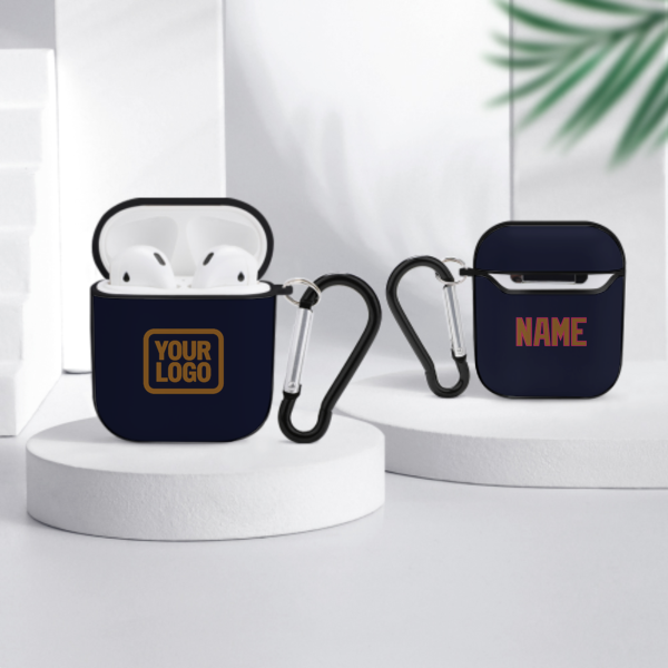 Maßgeschneidertes Stahlblau Khaki AirPods-Hülle